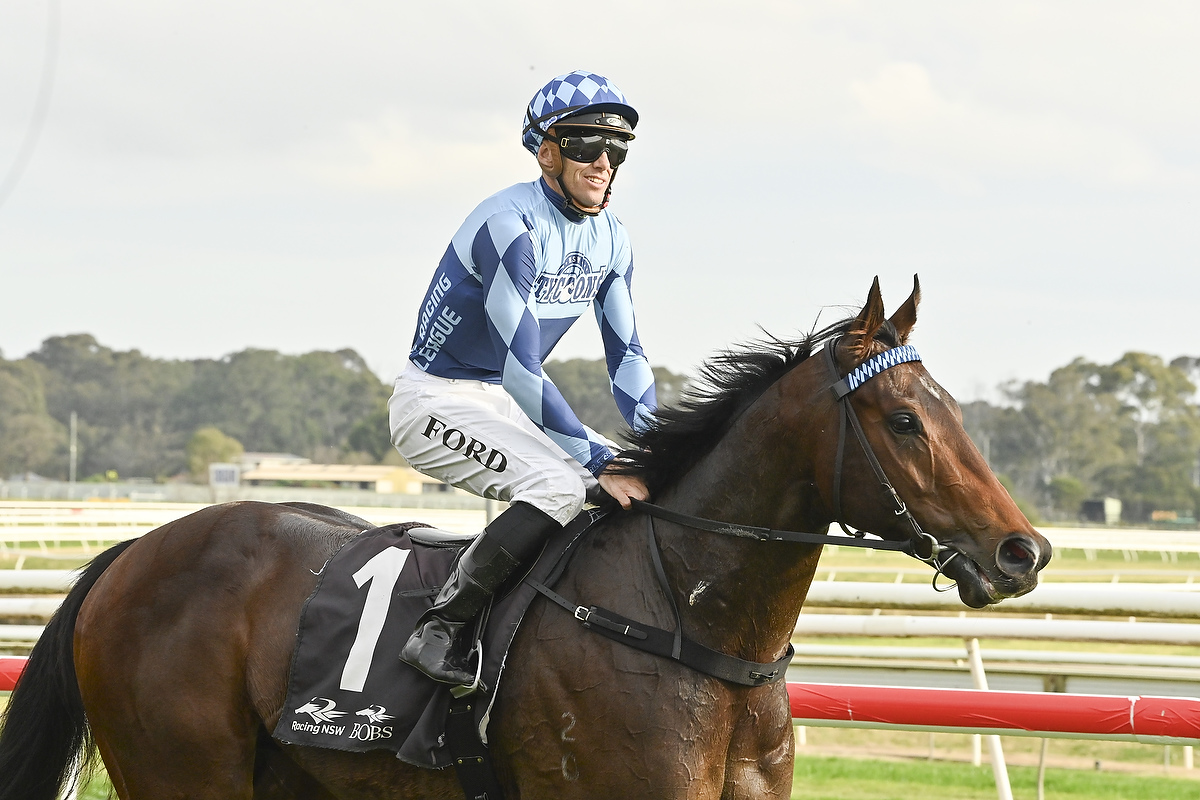 Northern Eyes with jockey Jay Ford at Hawkesbury 130824